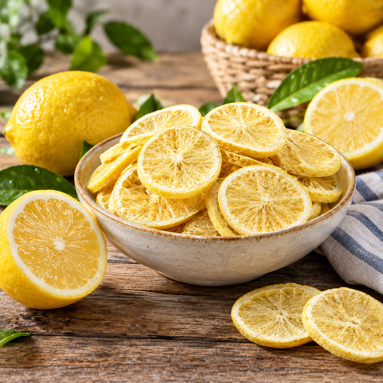 دوكورو رقائق الليمون الأصفر المجففة بالتجميد - بدون سكر مضاف - 18 جم
