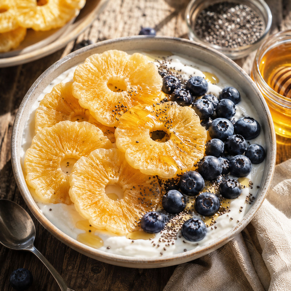 Dried Pineapple Slices, 100% Pineapple, 500 g