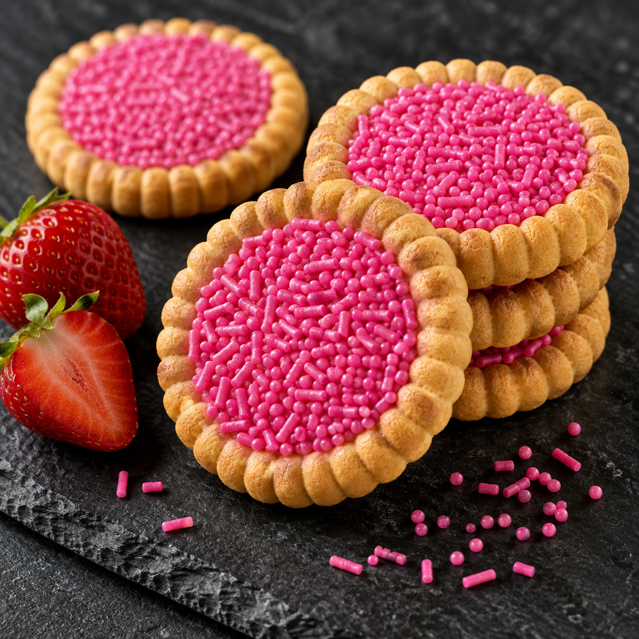 Eti Cin Strawberry Jam Filled Biscuits - 25 g × 36 Pack