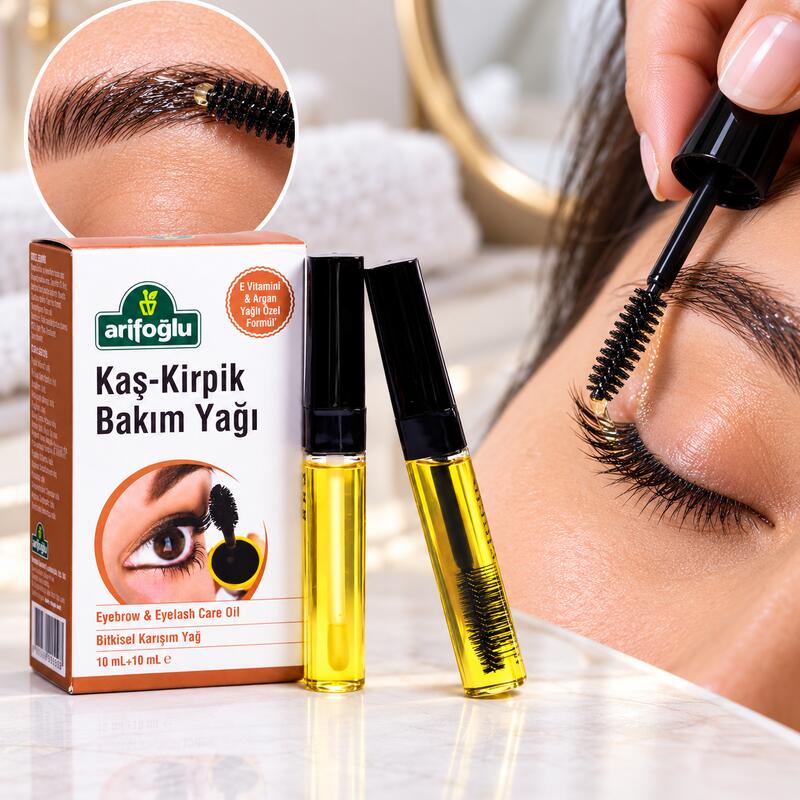 Eyebrow & Eyelash Intensive Care Oil Set - Lightweight Formula - 2 x 10 ml