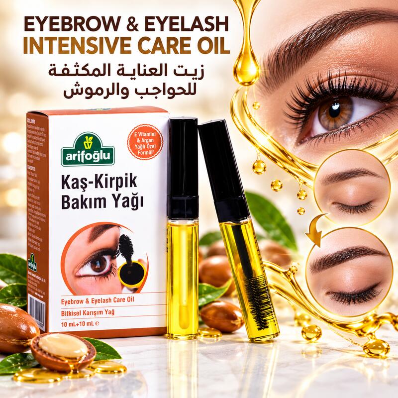 Eyebrow & Eyelash Intensive Care Oil Set - Lightweight Formula - 2 x 10 ml