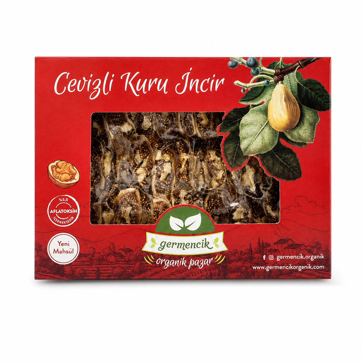 Germencik Organic Dried Figs with Walnuts - Turkey - 500 g