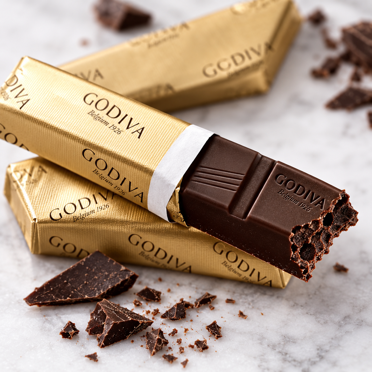 GODIVA Signature 72% Cacao Dark Chocolate Mini Bars - 12 Packs, 96 Bars