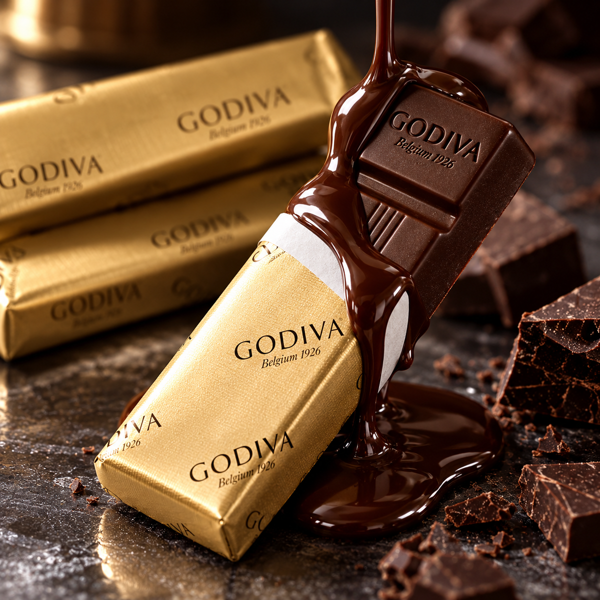 GODIVA Signature 72% Cacao Dark Chocolate Mini Bars - 12 Packs, 96 Bars