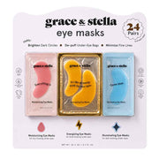 Grace & Stella Eye Mask Heroes Under Eye Patches Combo Pack – 24 Pairs Hydrating, Energizing & Brightening Eye Masks