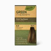 Green Therapy Hair Dye 6.0 Dark Auburn Cream Color with Argan Oil