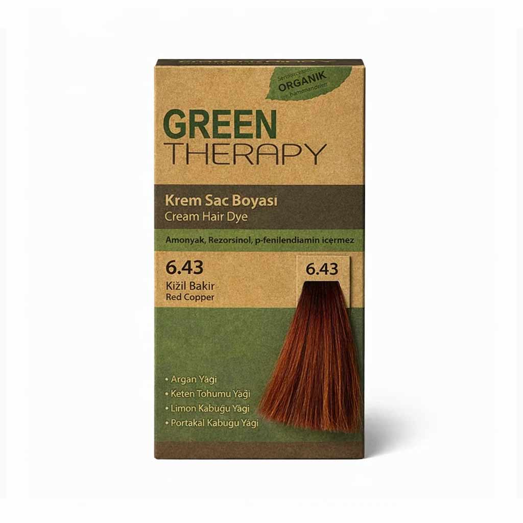 Green Therapy Hair Dye, 6.43 Red Copper