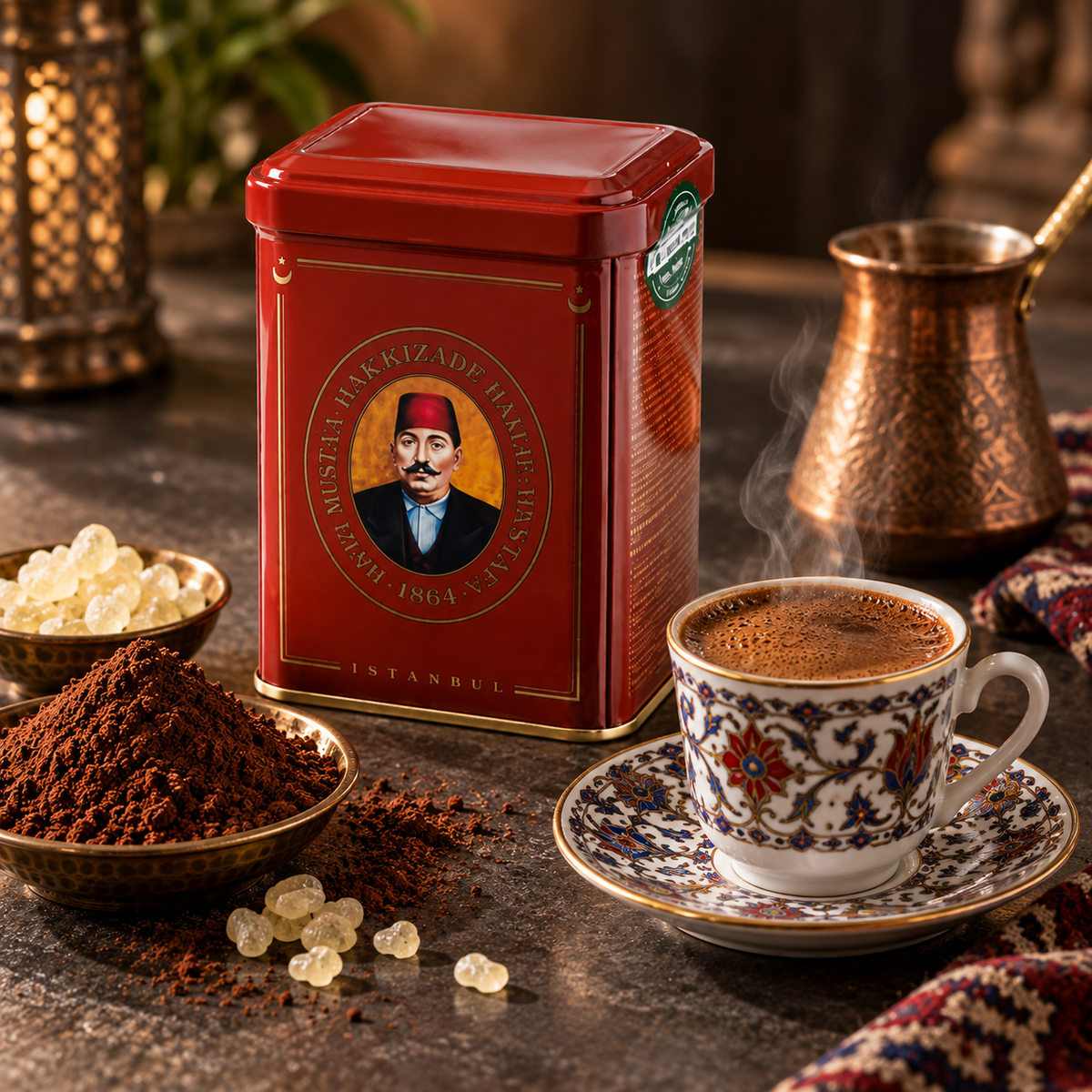 حافظ مصطفى قهوة تركية بنكهة المستكة - 170 غ