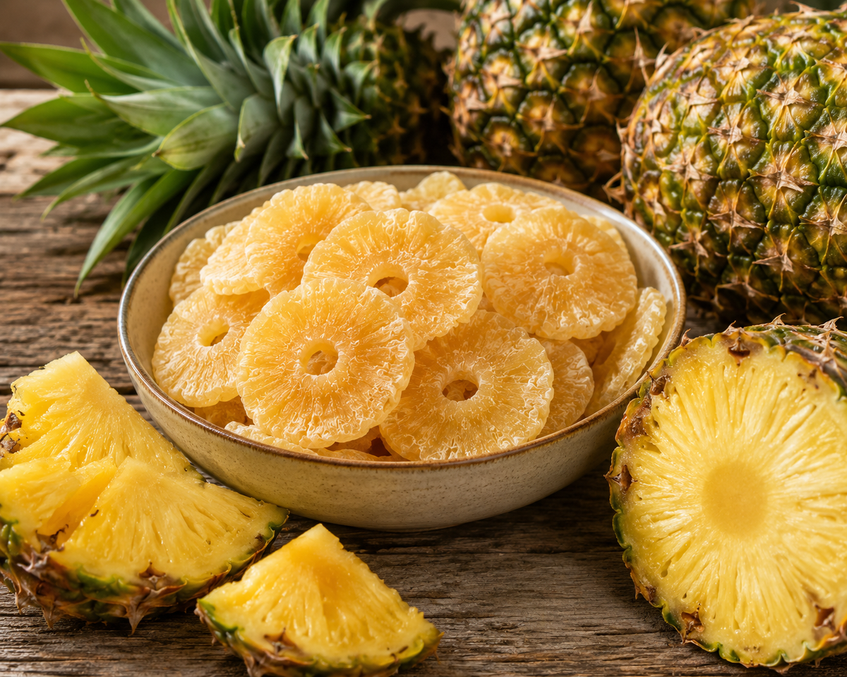 Dried Pineapple Slices, 100% Pineapple, 500 g