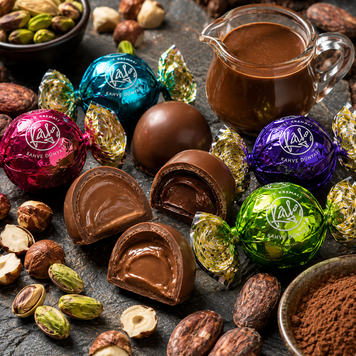 Kahve Dünyası Lavi Mixed Filled Dark & Milk Chocolates - 500 g