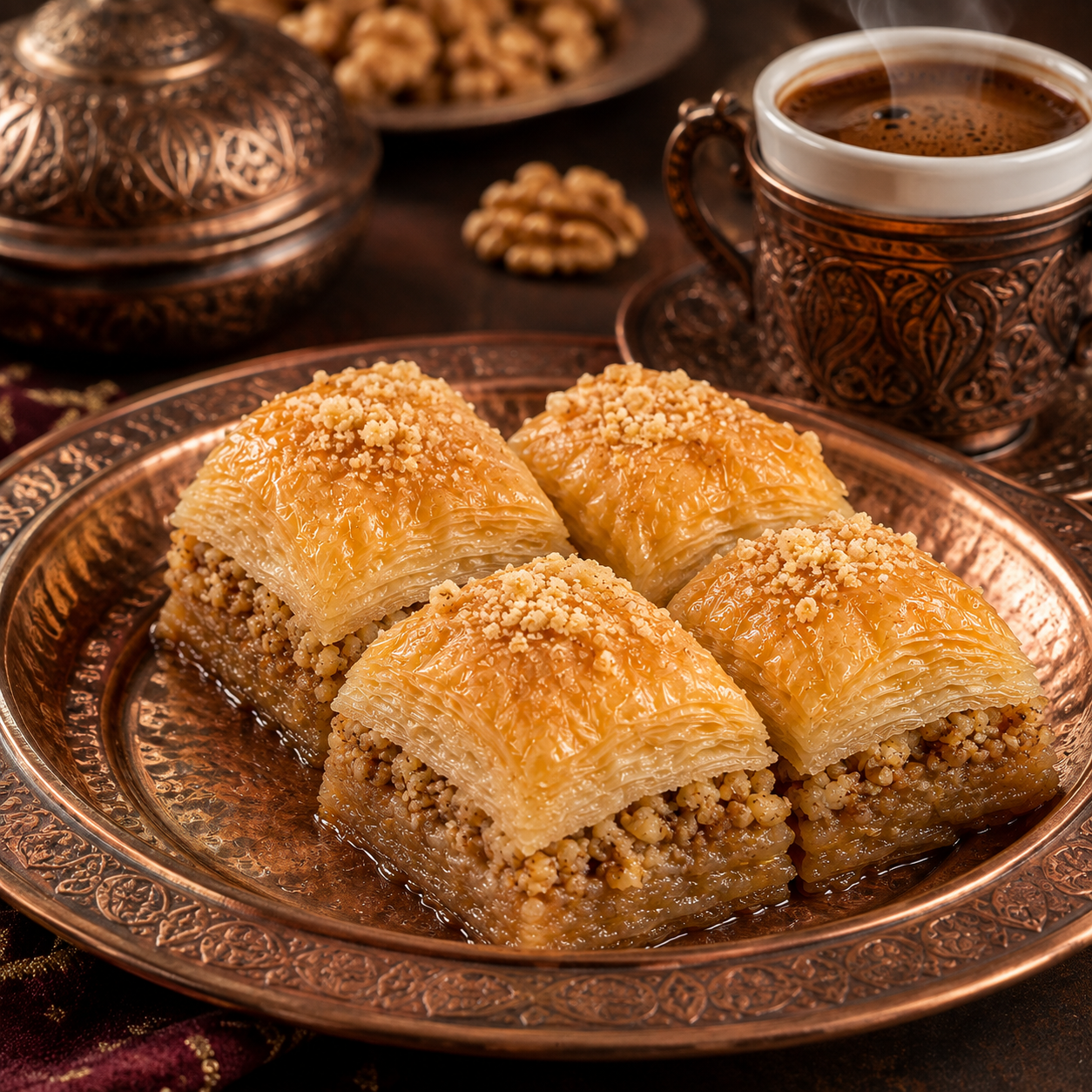 Köşkeroğlu Dry Walnut Baklava - Traditional Turkish Dessert - 1kg