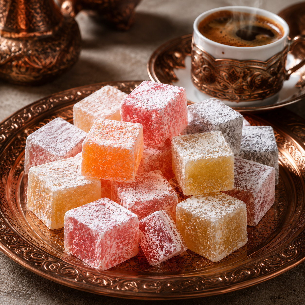 Lokum Atolyesi Mixed Fruit Turkish Delight - Banana, Strawberry, Apple & Orange - 150 g