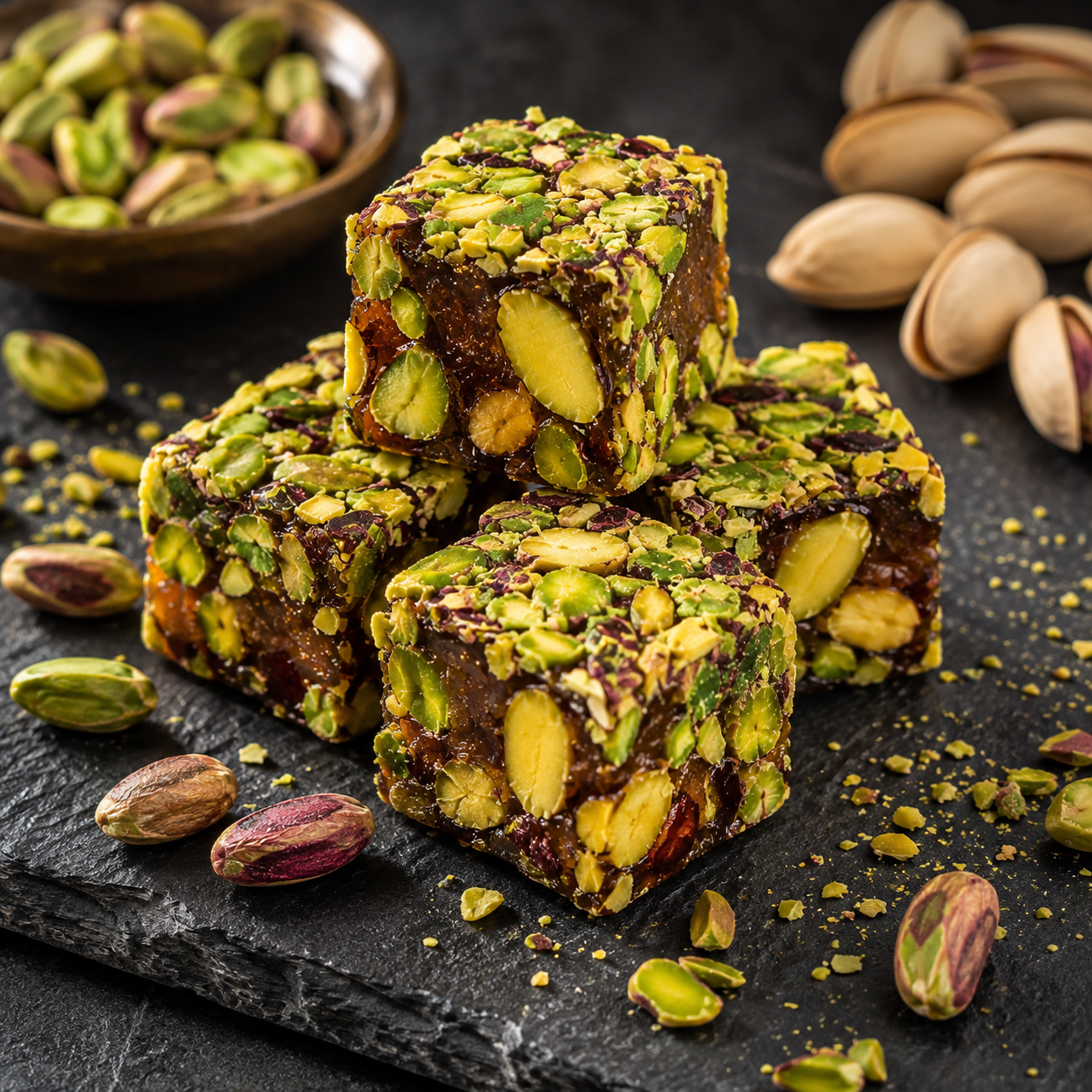 Lokum Atolyesi Pistachio Turkish Delight with Honey - 500 g