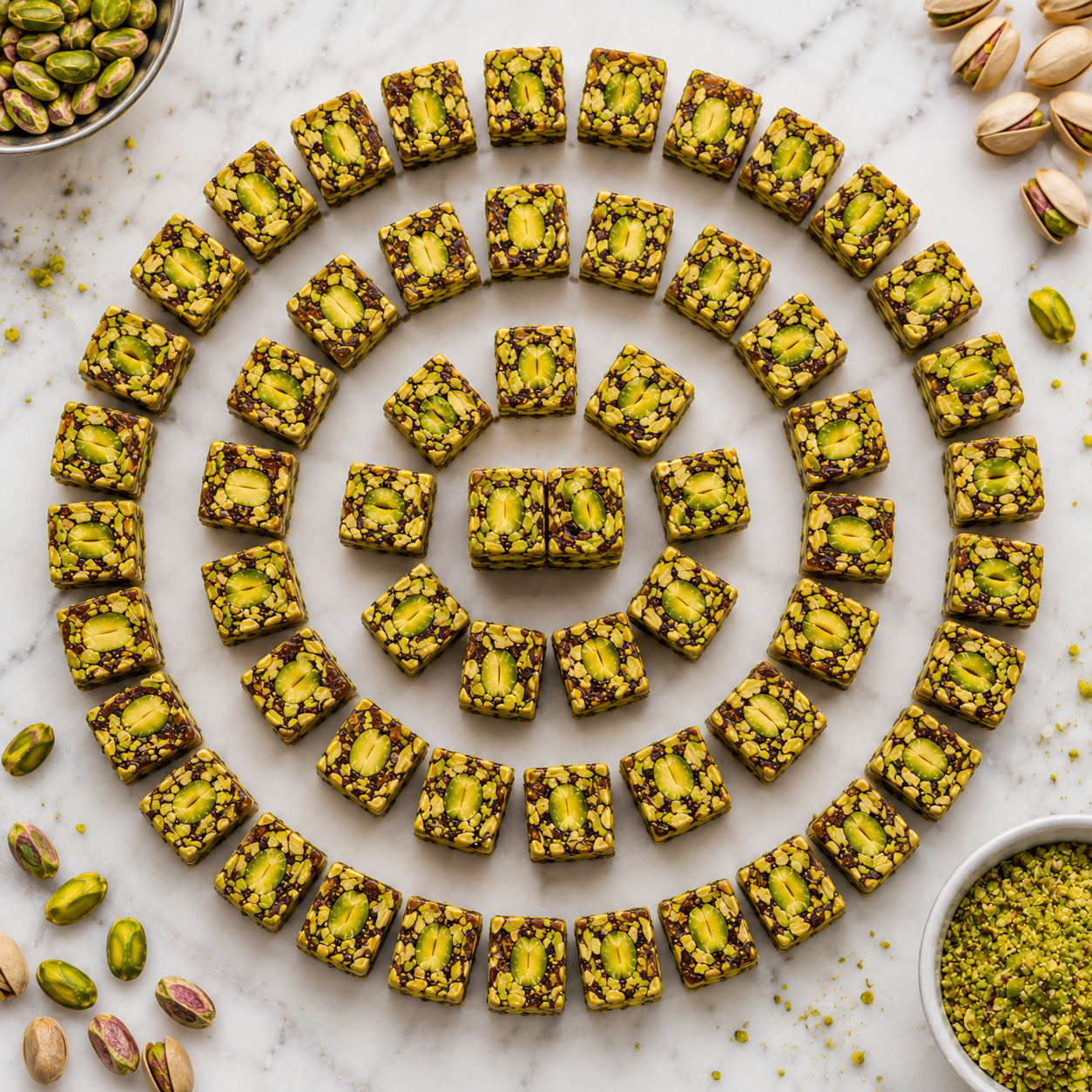 Lokum Atolyesi Pistachio Turkish Delight with Honey - 500 g
