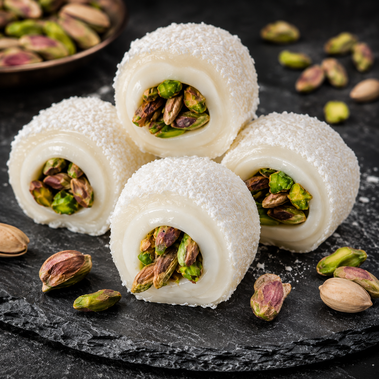 Lokum Atolyesi Sultan Pistachio-Wrapped Turkish Delight 500 g