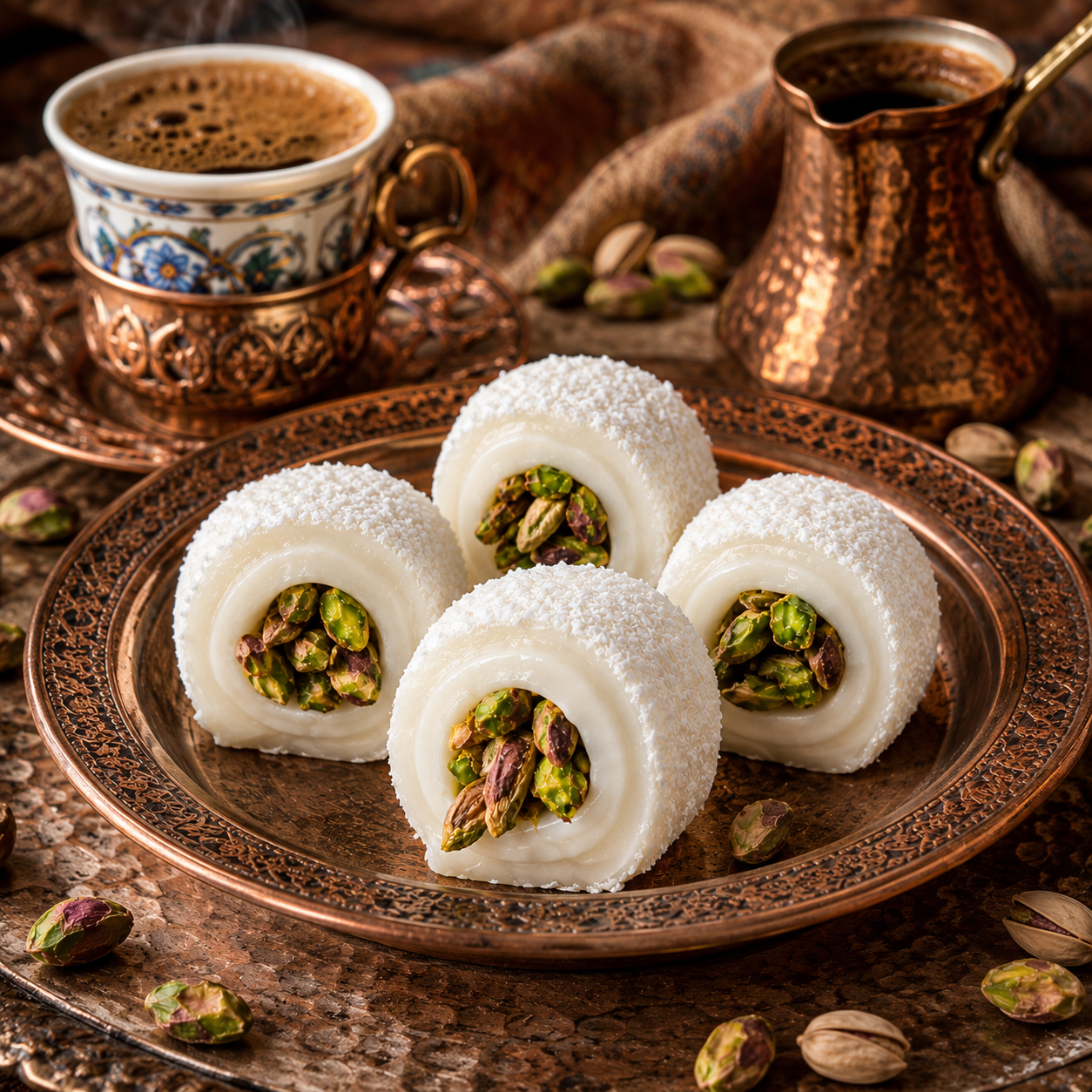 Lokum Atolyesi Sultan Pistachio-Wrapped Turkish Delight 500 g