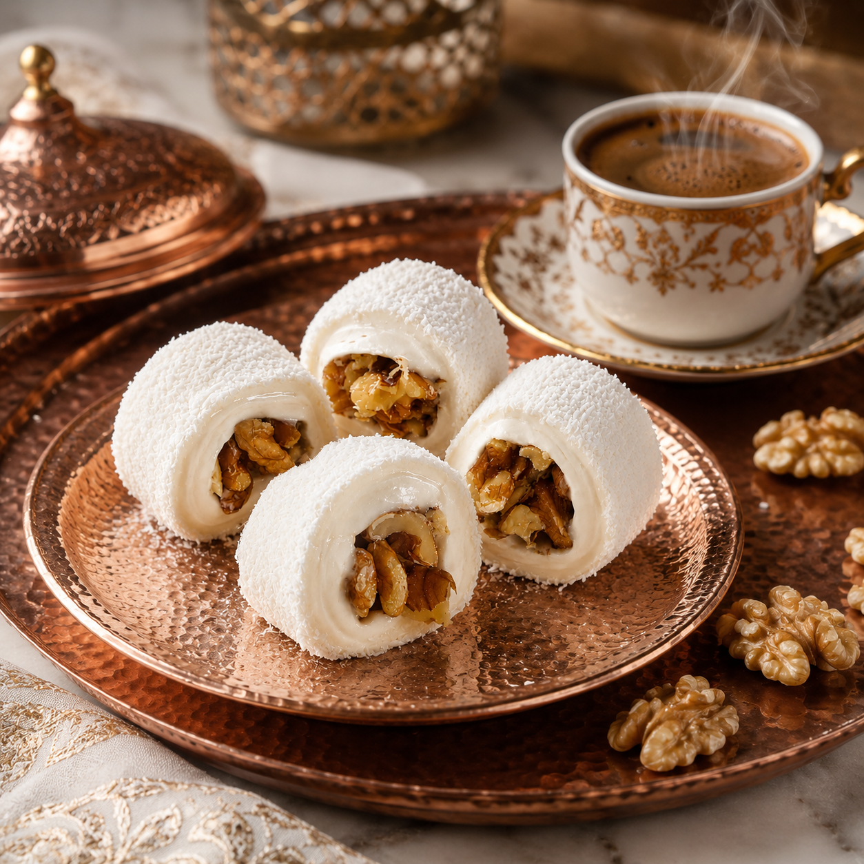 Lokum Atolyesi Sultan Walnut Turkish Delight - 15% Walnut - 500g