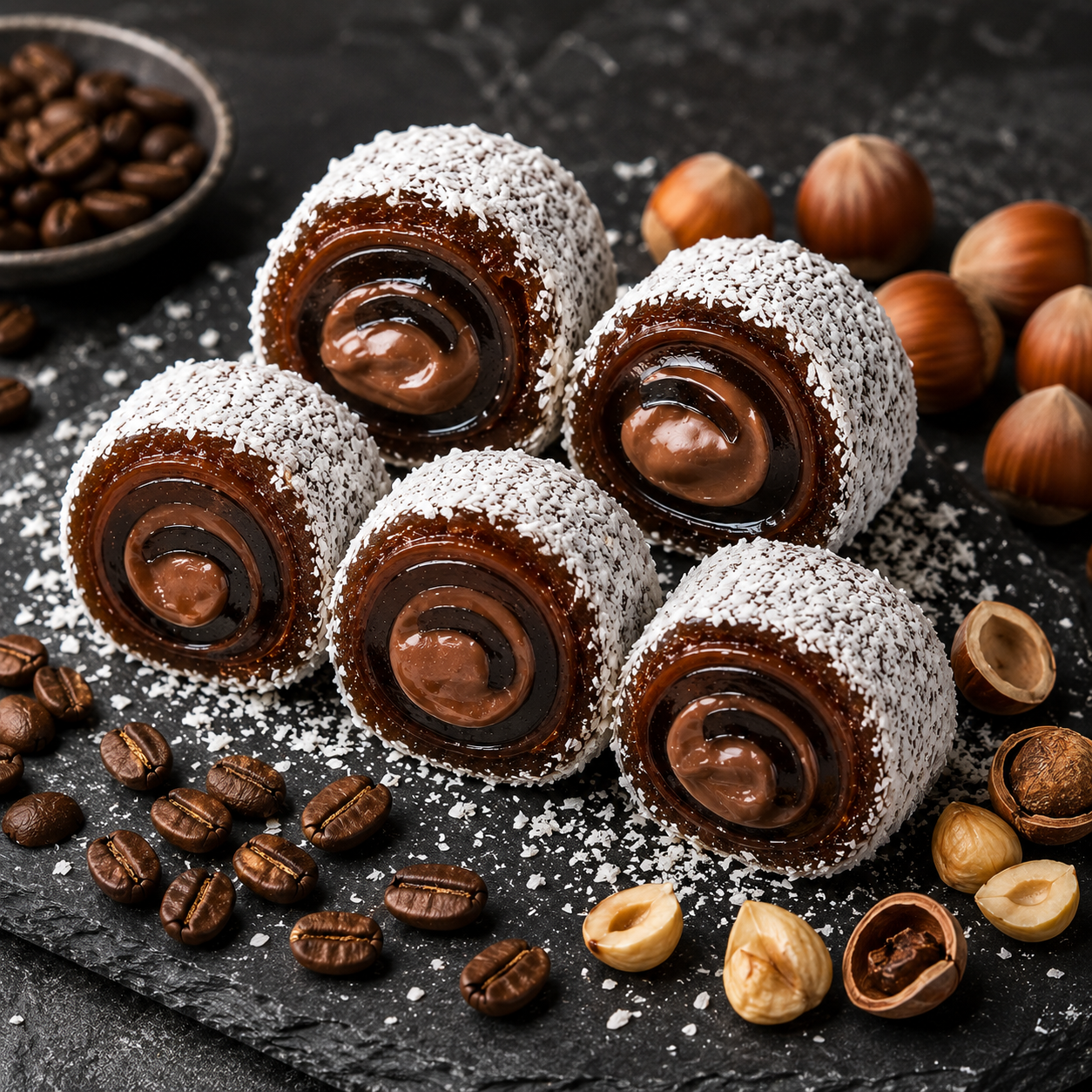 Lokum Atolyesi Turkish Coffee & Cocoa Hazelnut Cream Turkish Delight - 500 g