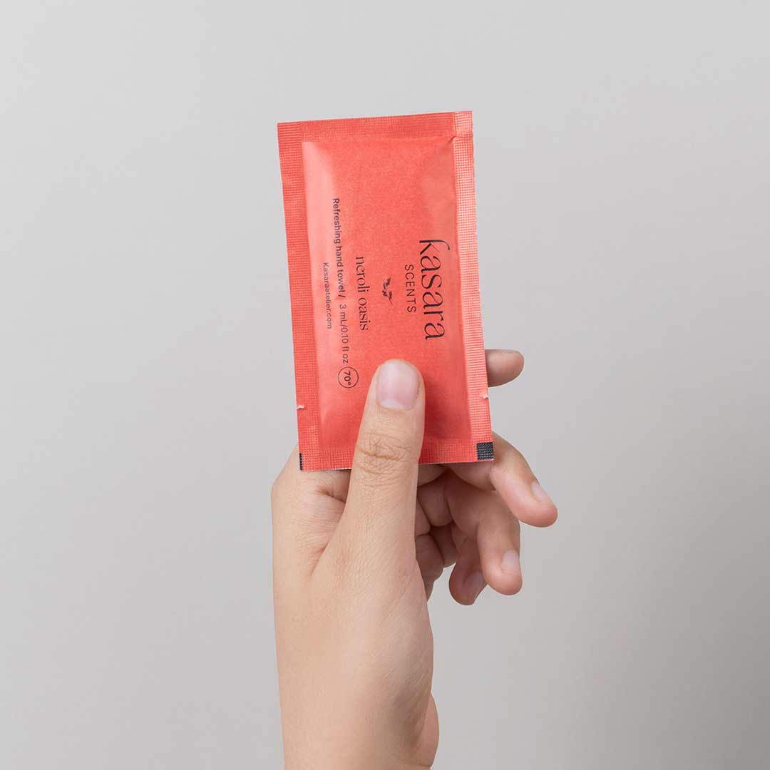 Kasara Neroli Oasis Perfumed Hand Wipes Orange Blossom - 60 Pieces