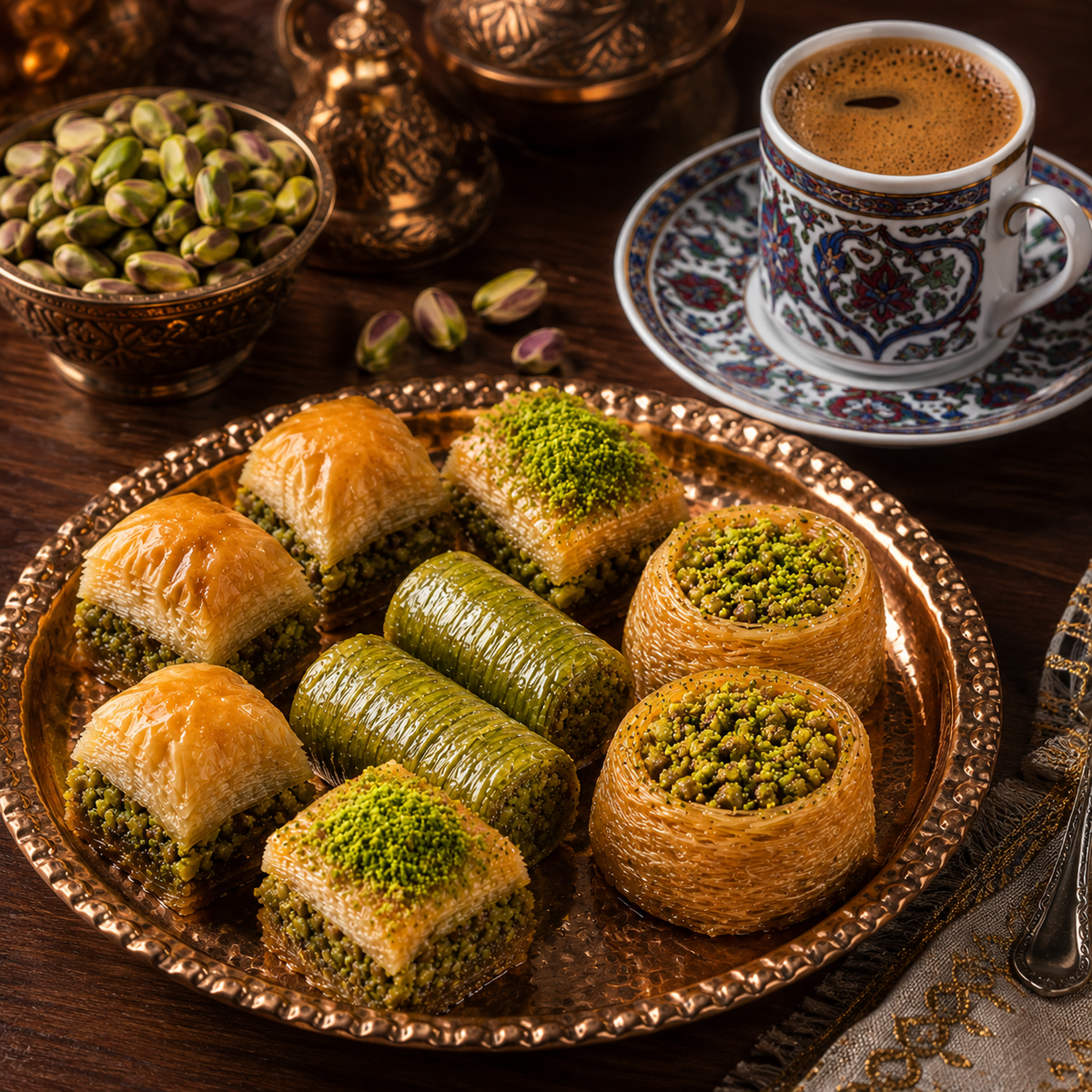 Mixed Turkish Baklava Assortment Gift Box 1 kg