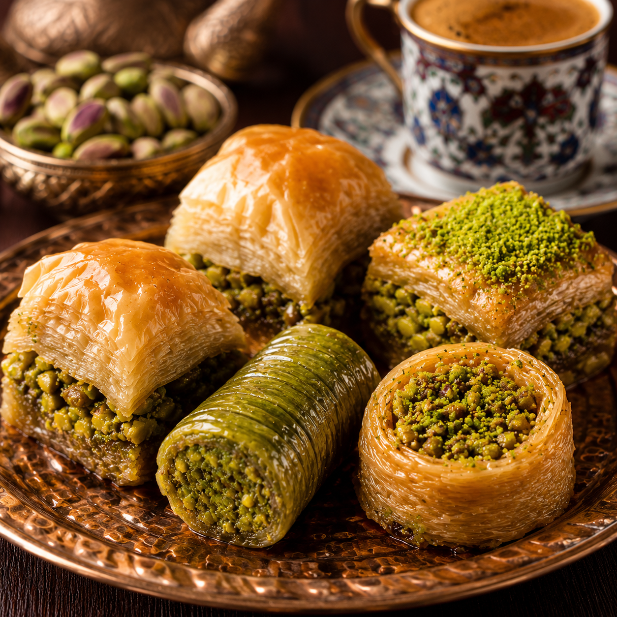 Mixed Turkish Baklava Assortment Gift Box 1 kg