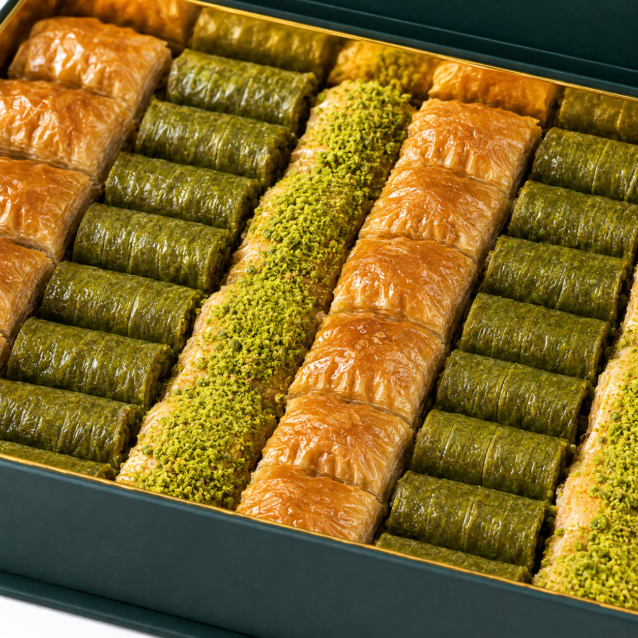 Mixed Turkish Baklava Assortment with Pistachio & Walnut - Gift Box - 1 kg