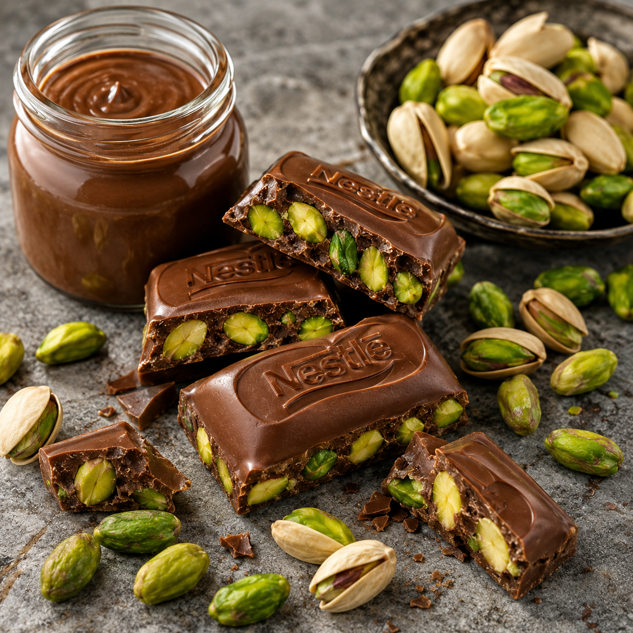 Nestlé Damak Milk Chocolate with 18% Pistachio - 60 g