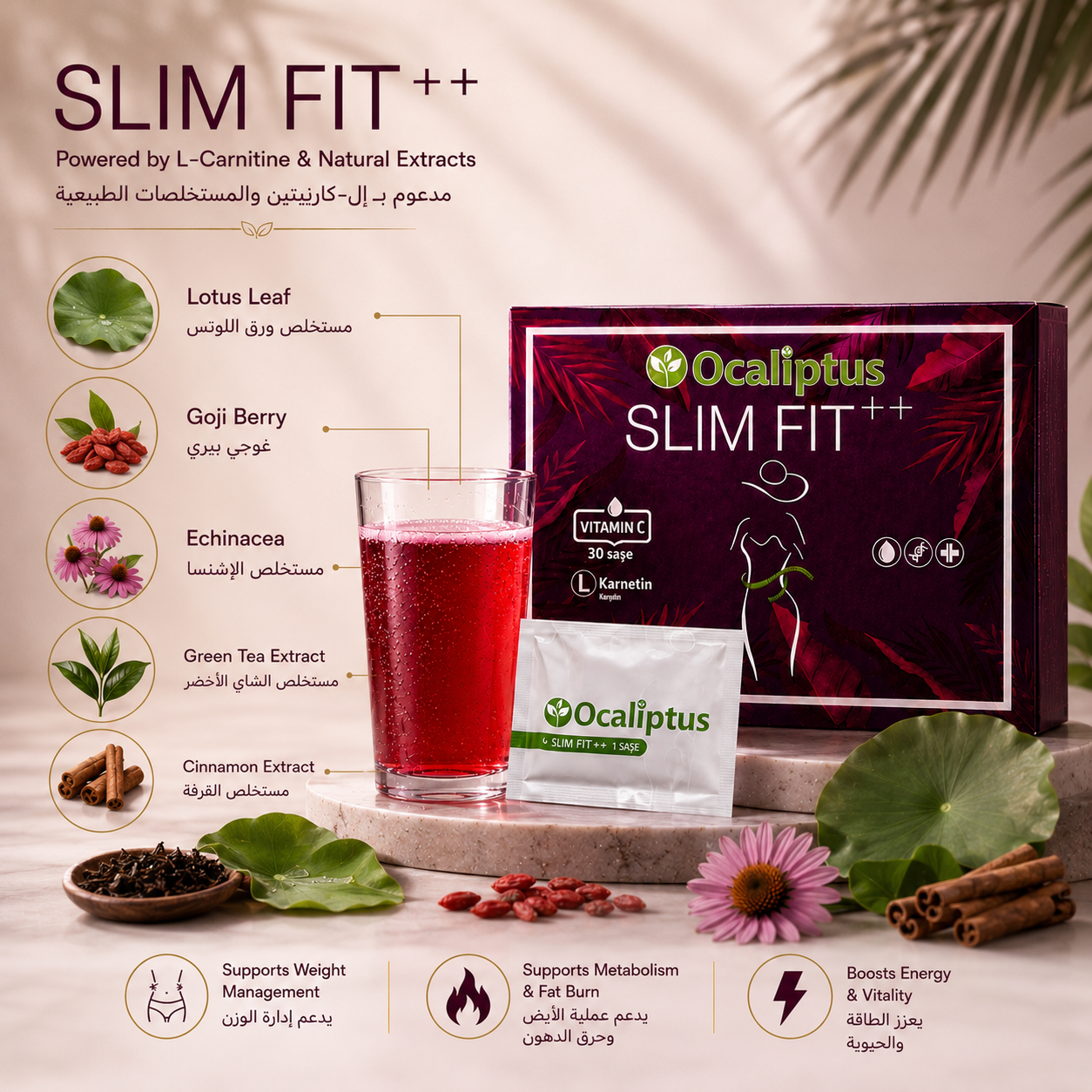 Ocaliptus Slim Fit++ Herbal Tea (Forest Fruit) – 30 Single Sachets