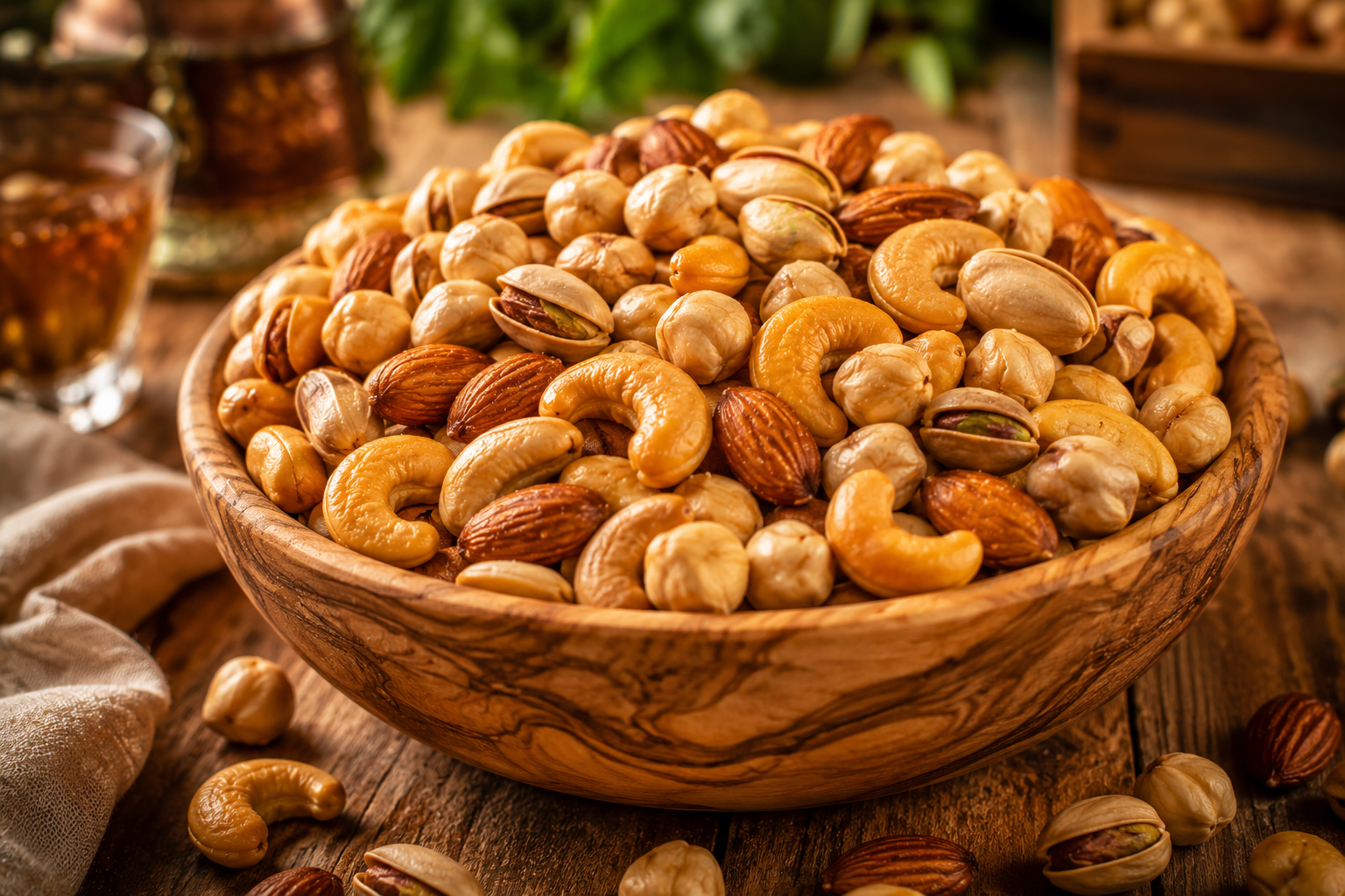 Ottoman Gold Mix Roasted Turkish Nut Blend, Hazelnut, Almond, Cashew & Pistachio, 400 g