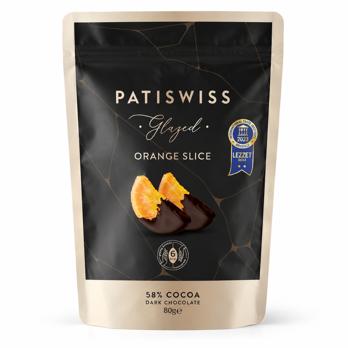 Patiswiss Dark Chocolate-Coated Orange Slices - 58% Cocoa - 80g