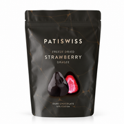 Patiswiss Dark Chocolate Strawberry Dragees - 85% Cocoa - 80g