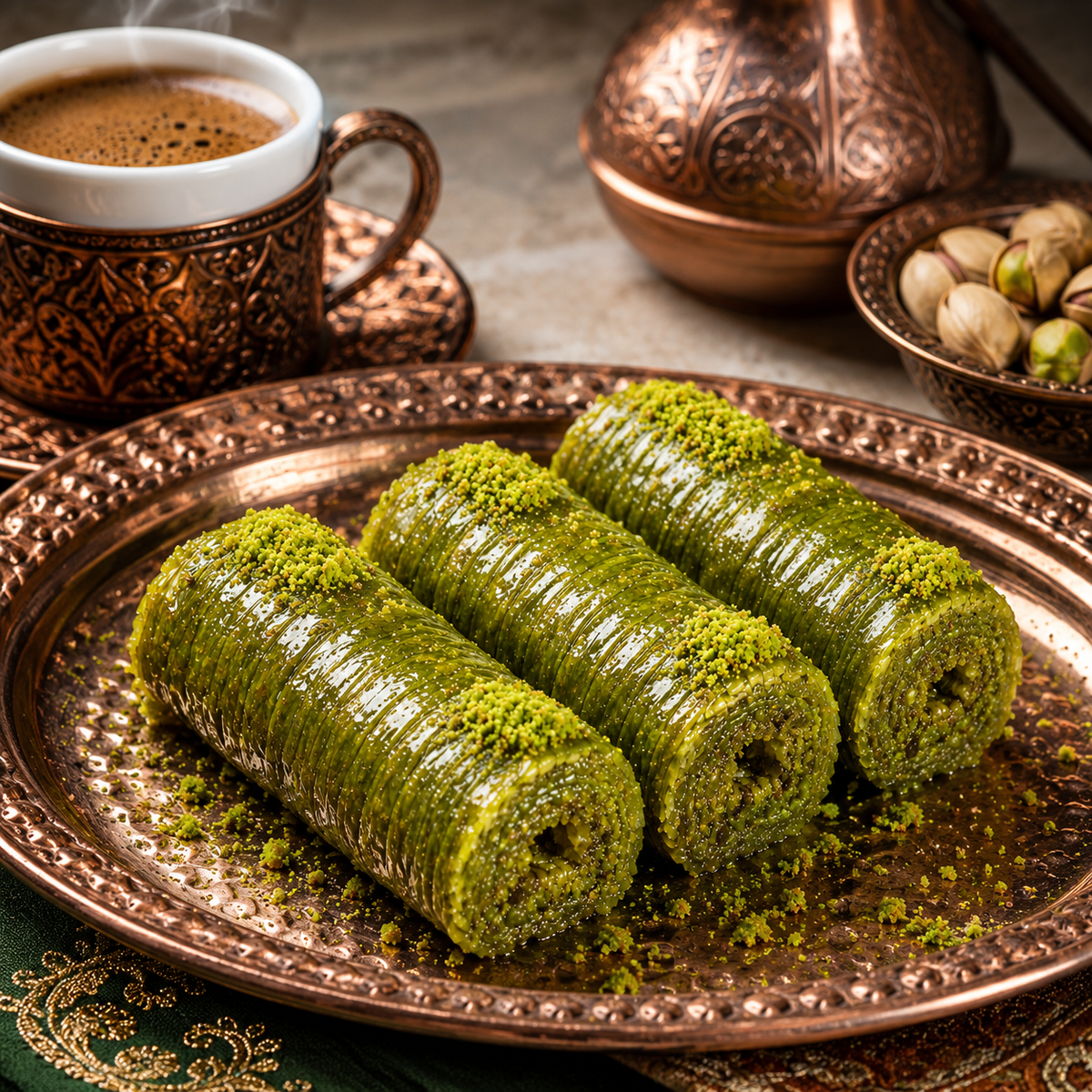 بقلاوة رول بالفستق بعجينة الفيلو - 1 كجم