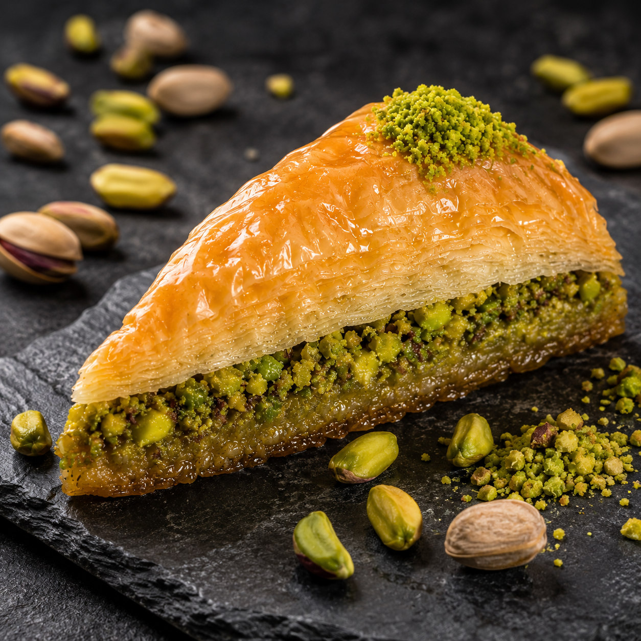 Triangular Pistachio Baklava - Traditional Turkish Dessert - 1kg