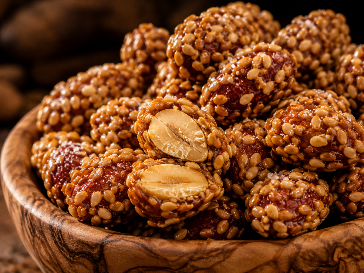 Turkish Roasted Peanuts with Sesame & Honey -250g,  500g