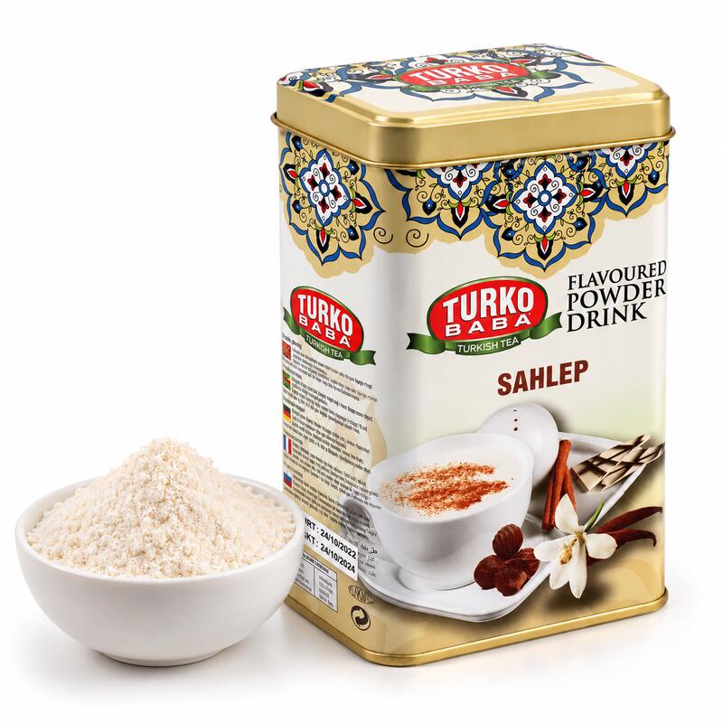 Turko Baba Sahlep Flavored Instant Drink Powder, Tin Box, 250g