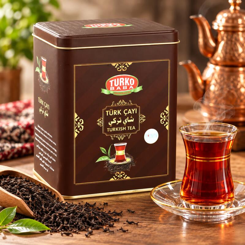 Turko Baba Traditional Turkish Black Tea, Loose Leaf, Tin Box, 500g