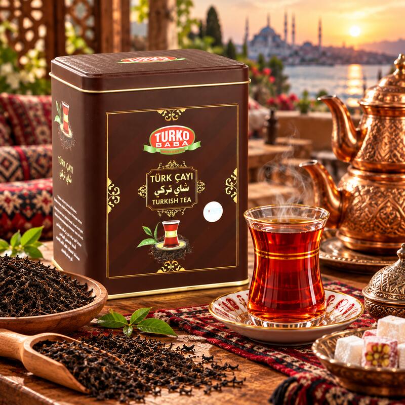Turko Baba Traditional Turkish Black Tea, Loose Leaf, Tin Box, 500g