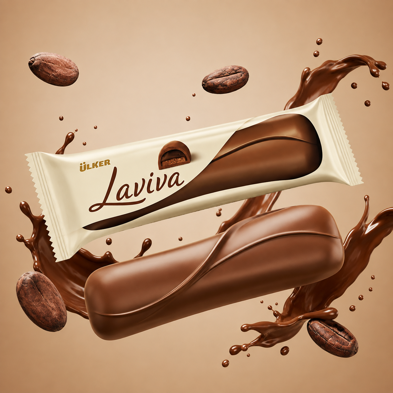 Ülker Laviva Chocolate-Coated Filled Biscuit Bars 35g - Pack of 24