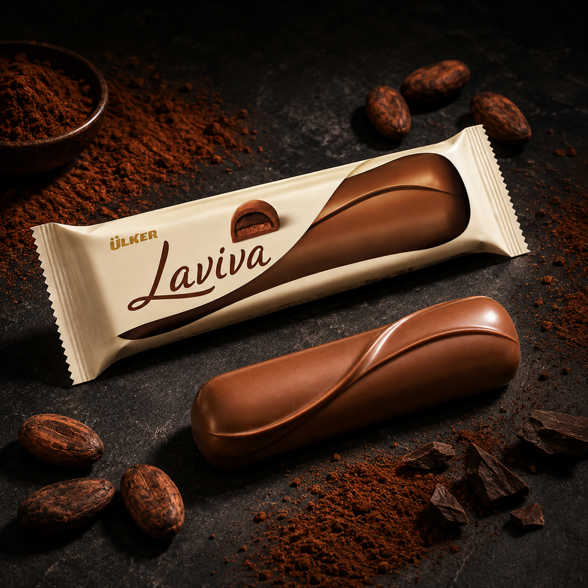 Ülker Laviva Chocolate-Coated Filled Biscuit Bars 35g - Pack of 24