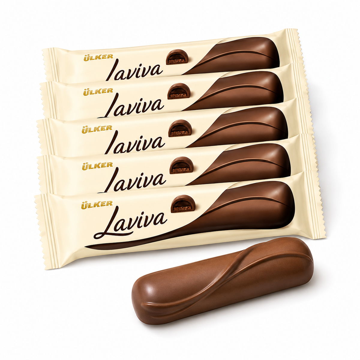 Ülker Laviva Chocolate-Coated Filled Biscuit Bars 35g - Pack of 24