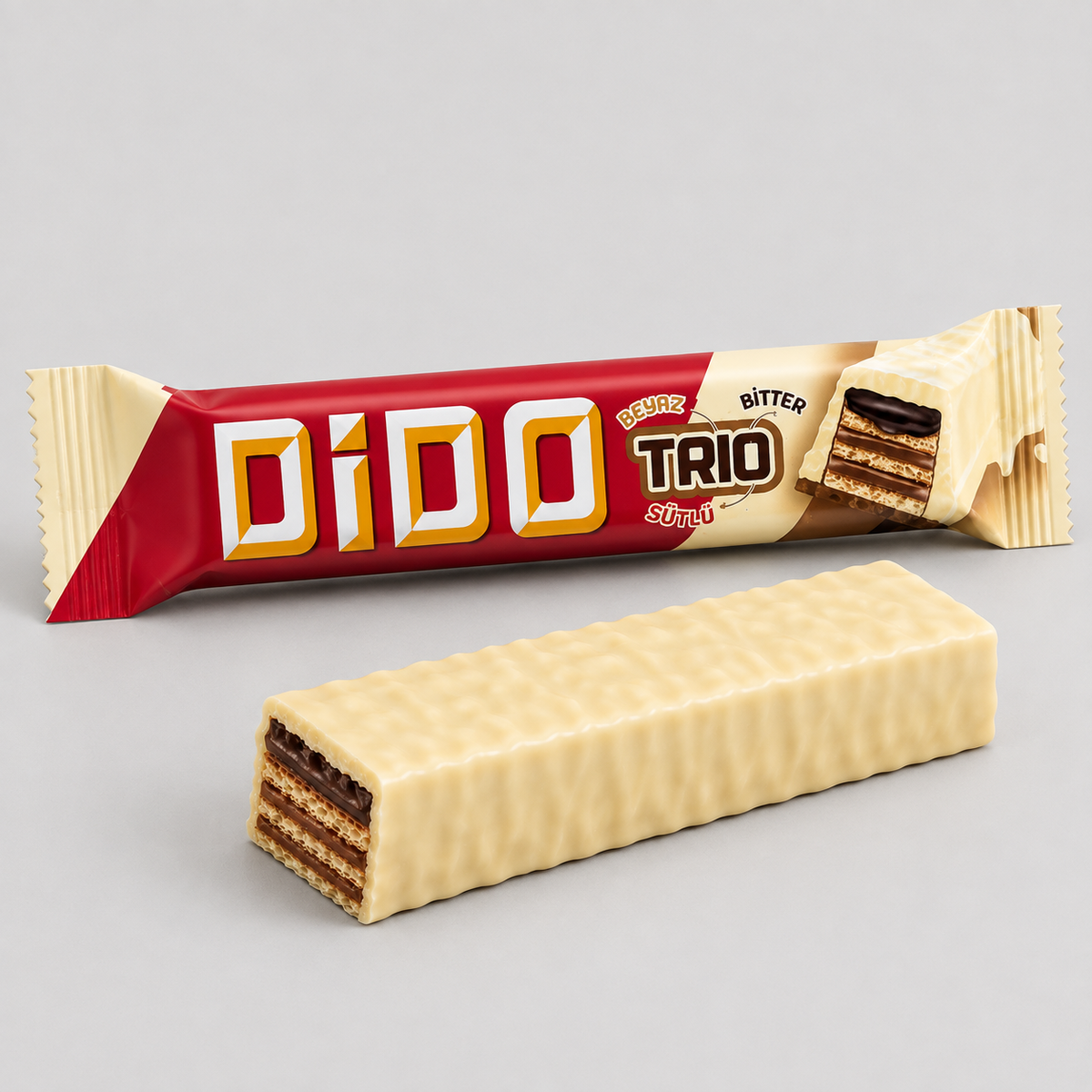 Ulker Dido Trio White & Milk Chocolate Wafer Bar - 36.5g