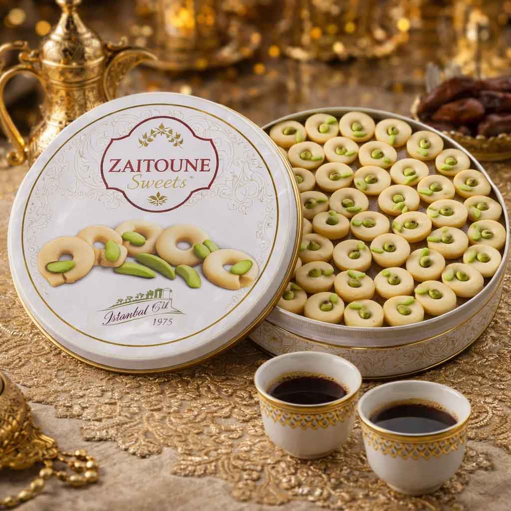 Zaytouna Turkish Premium Pistachio Ghraybeh Cookies 250g