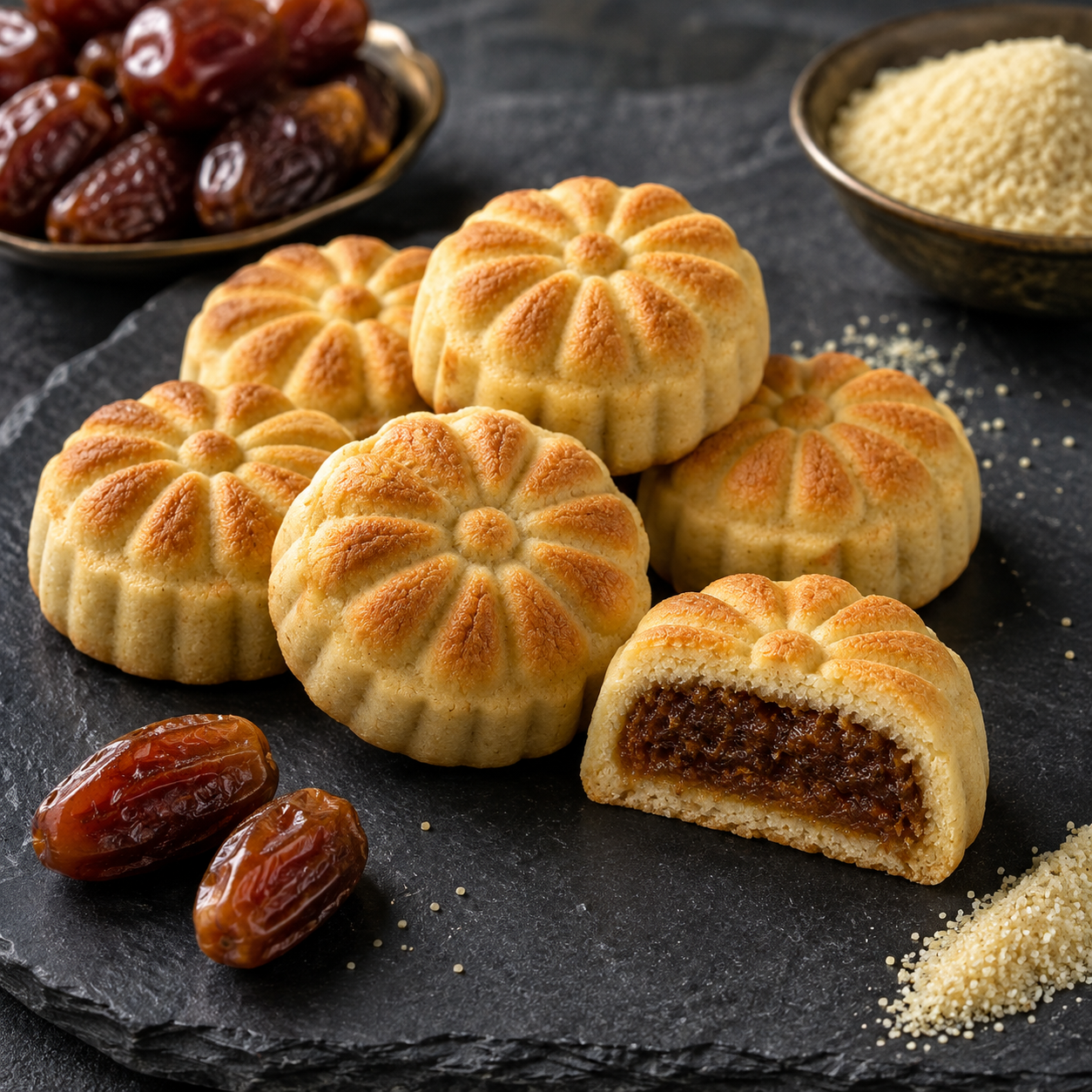 Zaitoune Maamoul Swareh Date-Filled Semolina Cookies - Premium - 500g