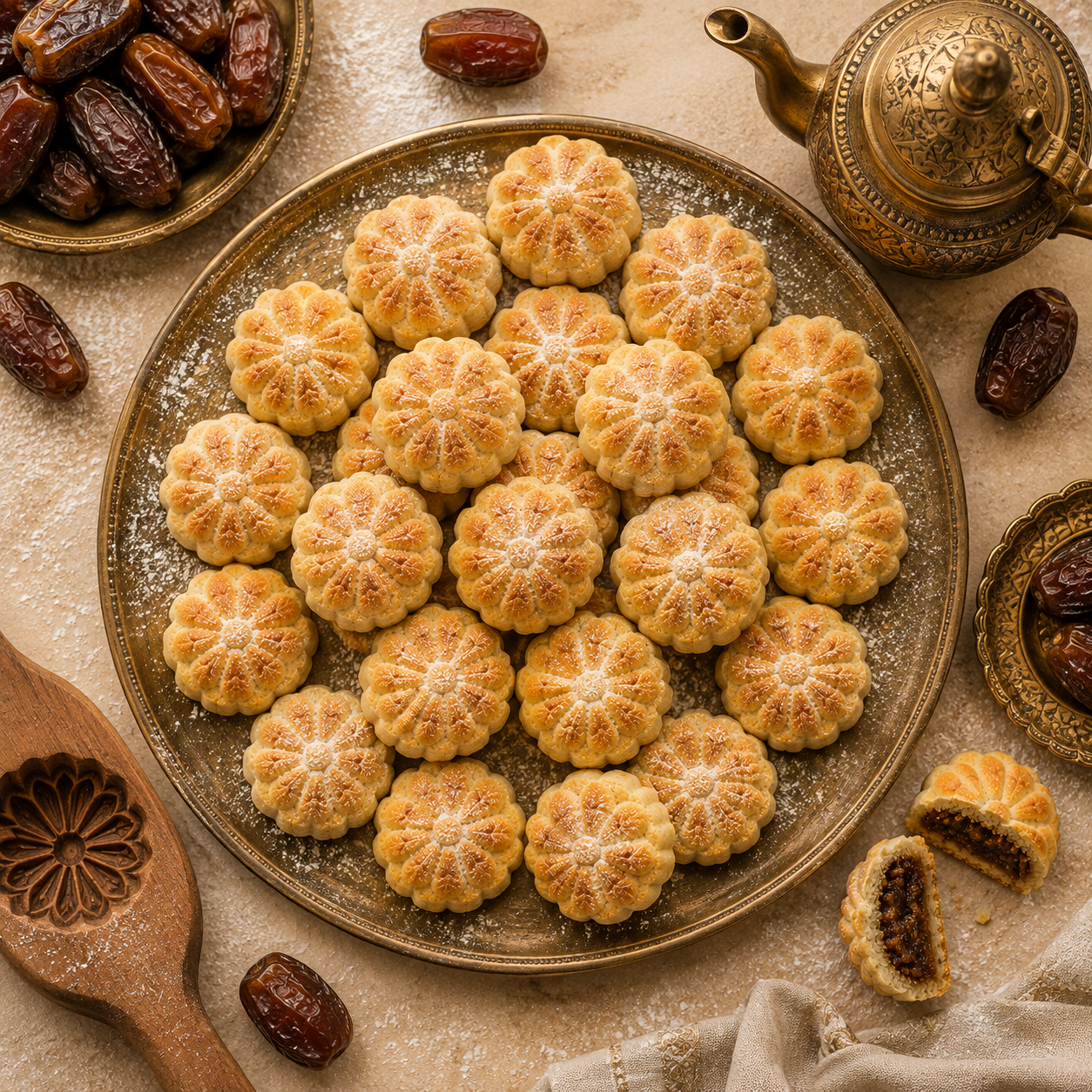 Zaitoune Maamoul Swareh Date-Filled Semolina Cookies - Premium - 500g
