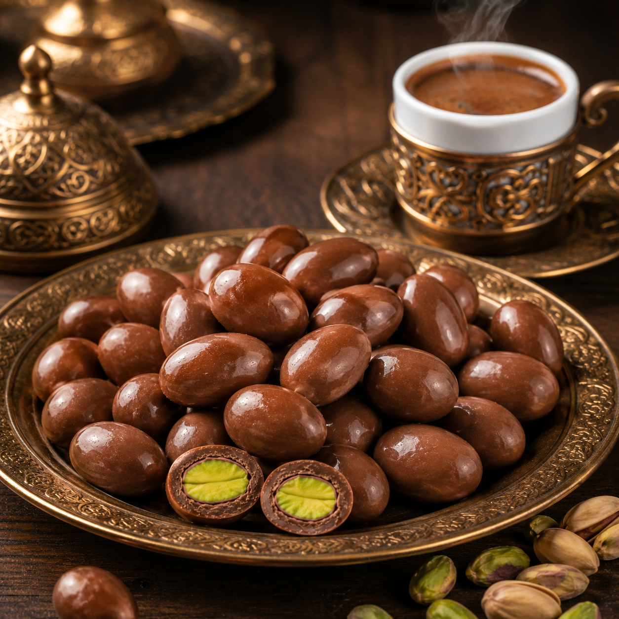 Zaitoune Milk Chocolate Coated Pistachio Dragees - 180g
