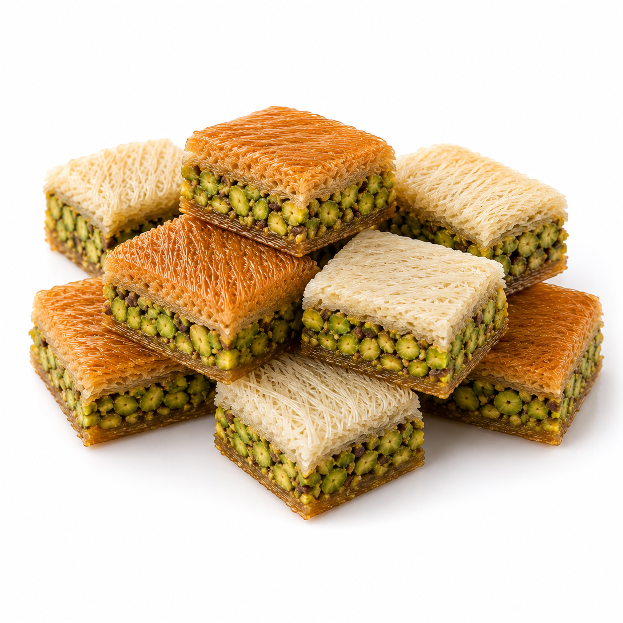 Zaitoune Sweets Balurya with Pistachio - Traditional Middle Eastern Pastry - 500g