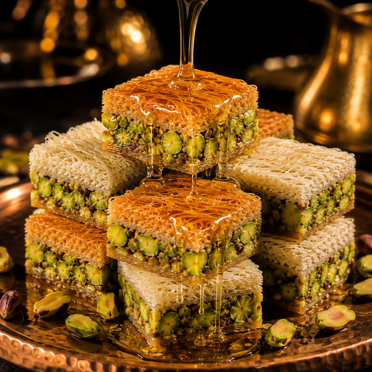 Zaitoune Sweets Balurya with Pistachio - Traditional Middle Eastern Pastry - 500g