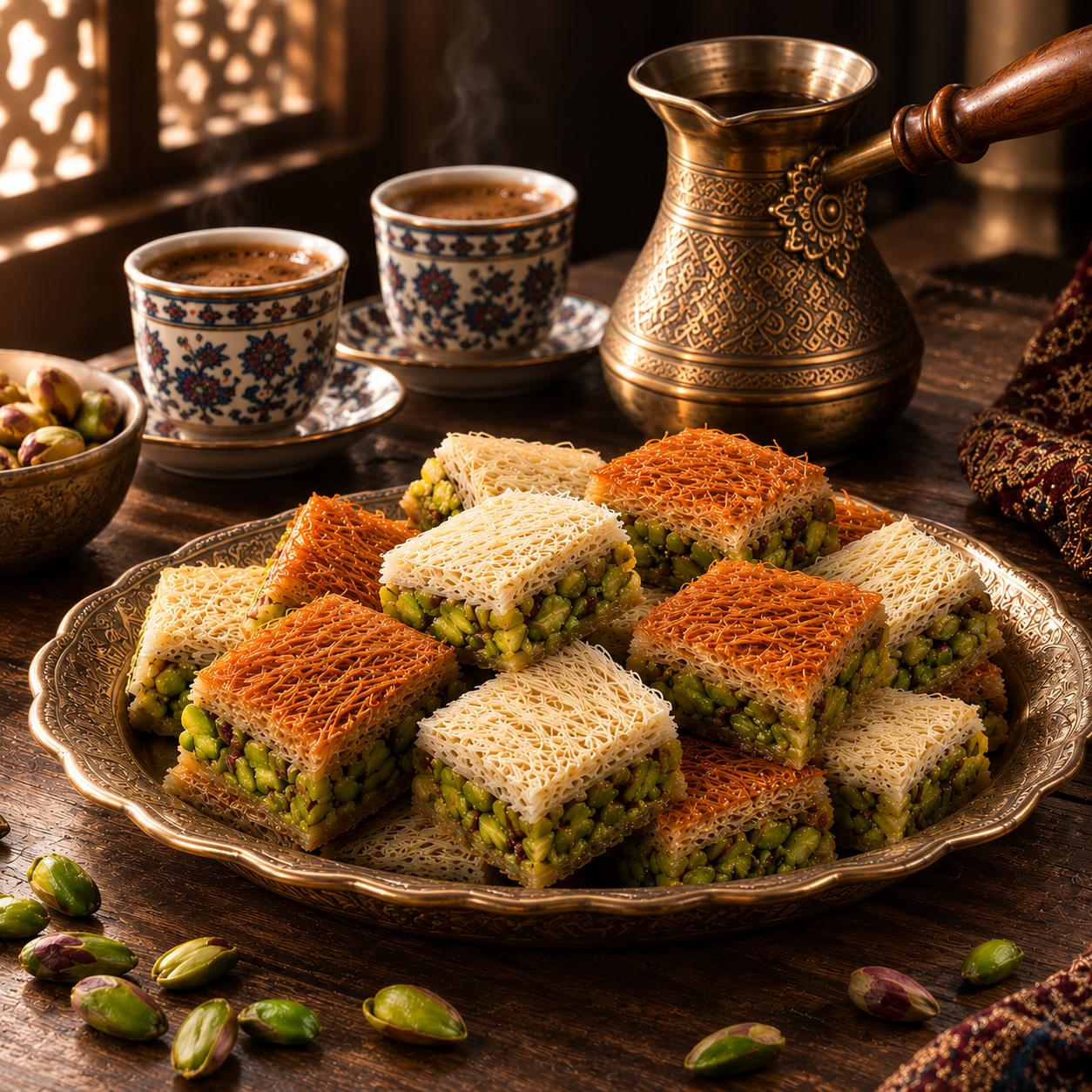 Zaitoune Sweets Balurya with Pistachio - Traditional Middle Eastern Pastry - 500g